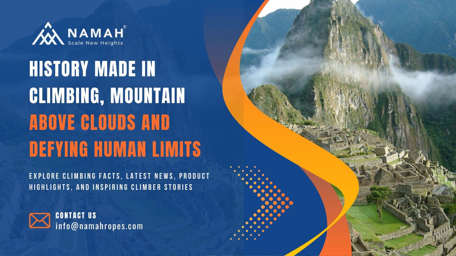 History made in climbing, mountain above clouds and defying human limits