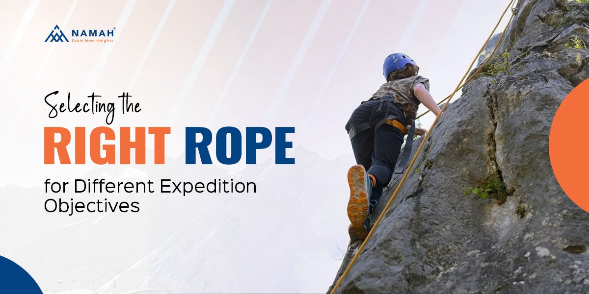 A man climbing on a rock by identifying the Expedition Rope Selection objectives