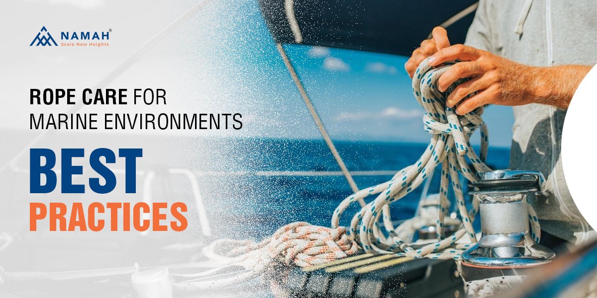 A man is identifying the Marine Rope Care best practices