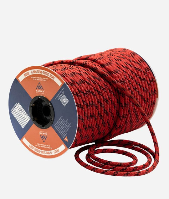 INDUS 11.0mm Semi-Static Rope is a heavy-duty, CE Type A certified rope built for rope access, rescue, and industrial tasks.