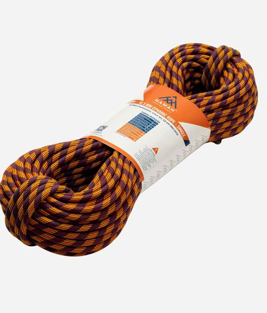 Cuerda dinámica de escalada Lynx de 10,5 mm, enrollada y lista para la aventura al aire libre