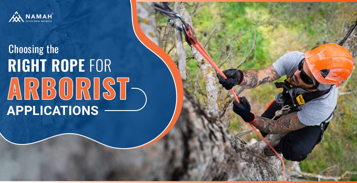 A Man Is Climbing On A Rock With The Help Of Arborist Climbing Rope