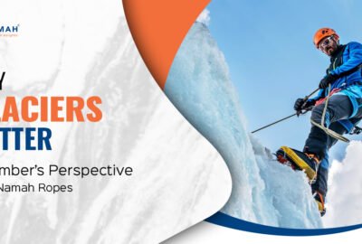 A Man Is Climbing On A Glacier By Knowing The Pros And Cons Of Glaciers And Mountaineering Risk