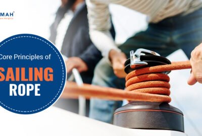 A Man Is Tightening The Sailing Rope On A Boat