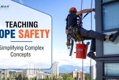 A Man Is Taking Care Of Teaching Rope Safety Guidelines While Working On Heights