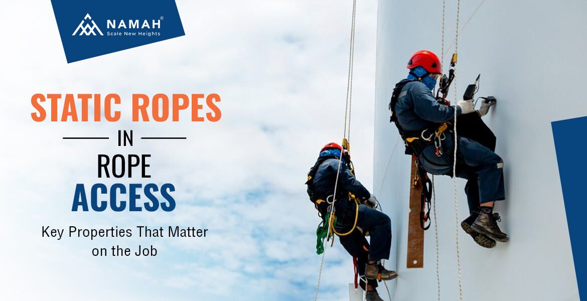 The Climbers Are Using Static Ropes In Rope Access